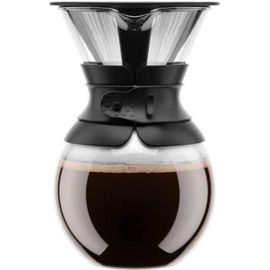 Pour Over - Cafetiere Bodum , Filtre Permanent Maille Inox, 1.0 L, 8 Tasses