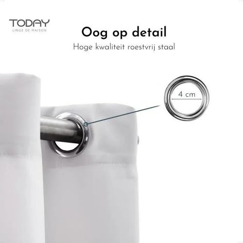 Rideau A Oeillets - 140x240 - Craie - Today Essential - 356002