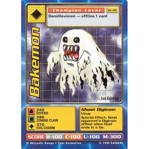 Bakemon - Carte Digimon 1ère Édition