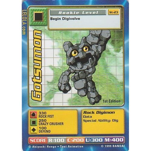 Gotsumon - Carte Digimon 1ère Édition