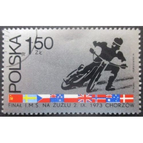 Pologne N°2113 Course Motocycliste Oblitéré