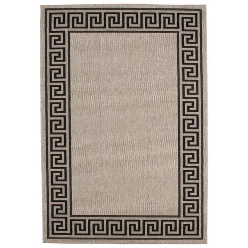 Tapis poil court - Blanc et jaune - 120 x 170 cm