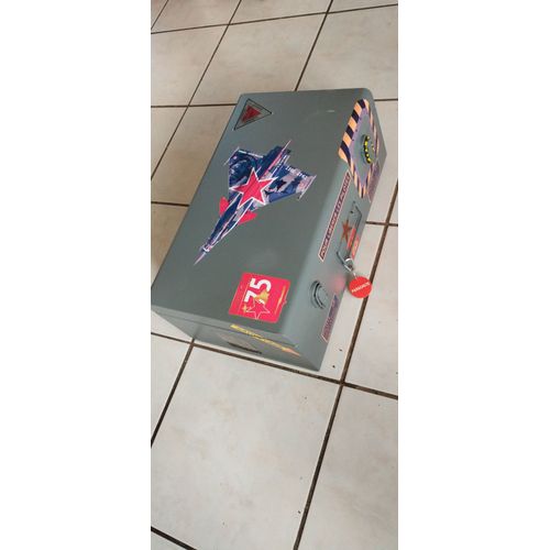 Petite Malle Décorée Aux Couleurs De L'escadron De Chasse Normandie Niemen