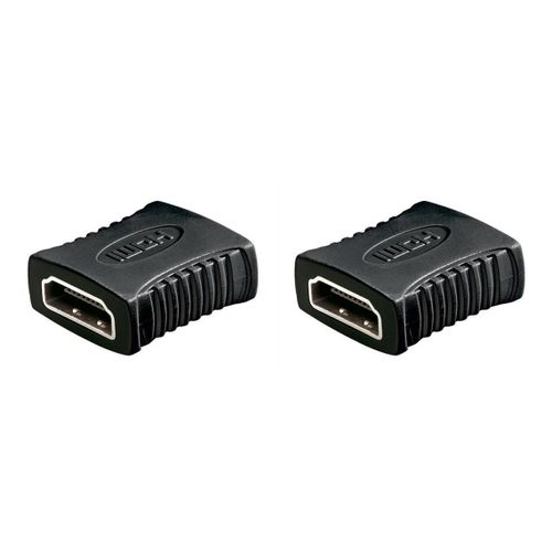 Goobay Lot de 2 Adaptateurs HDMI femelle vers HDMI femelle Noir
