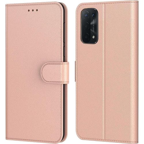 Coque Intégrale Pour Oppo A54 5g Portefeuille Avec Support Table En Pu - Rose - Booling