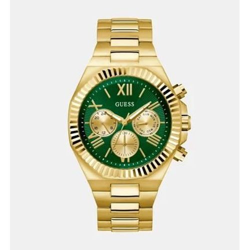 Guess - Montre Homme Mens Dress Vert Gw0703g2 - Doré