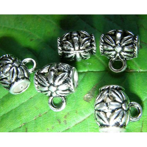 Perles Boucles Ciselées Argent Du Tibet - X5