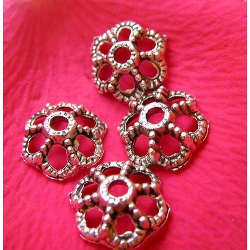 Perles Coupelles En Argent Du Tibet - X10