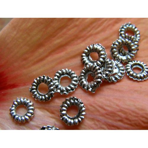 Perles Intercalaires Anneaux En Argent Du Tibet - X30