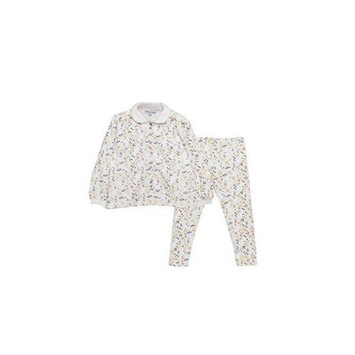 Mercredi Cé Permis Pyjama Fille Apoline En Coton Biologique, Ecru, 2 À 3 Ans