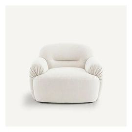 Am.Pm - Fauteuil En Tissu Chiné Froncé, Malwo - Beige