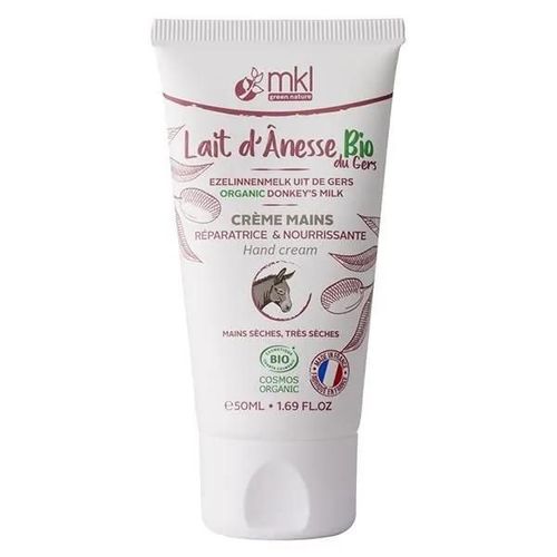 Crème Mains - Mkl Green Nature - Lait D'ânesse Bio 50ml - Hydratante - Nourrissante - Sans Parabène 