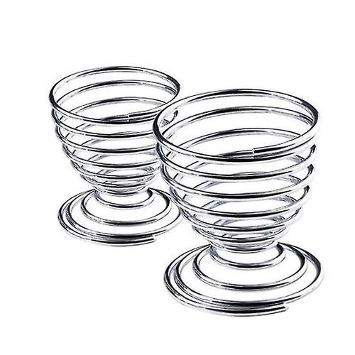 2pcs Métal Spirale Ressort Fil Plateau Oeuf Gobelet Support Outil De Cuisine