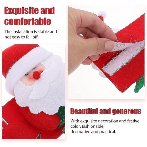 Poignée de Noël Couvercle de réfrigérateur de Noël Couvercle de poignée de lave-vaisselle de Noël Couvercle de poignée de micro-ondes de Noël-ZZY