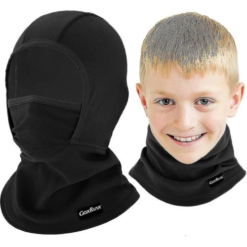 Masque De Ski Cagoule Pour Enfants, Masque Facial En Polaire Chauffe-Cou Pour Garçons Filles, Couvre-Visage Coupe-Vent Pour Le Ski Par Temps Froid Cyclisme