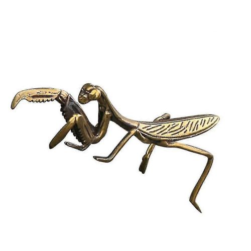 Brass Mantis Sculpture Petit Métal Mantis Jardin Mantis Sculpture Rétro Laiton Insect Décoration Pour