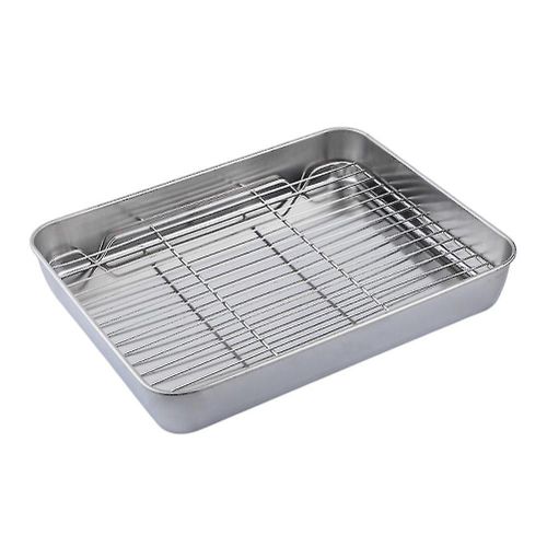 Plateau en métal Plaque à biscuits Grille Plaque à barbecue Plaque de cuisson rectangulaire Grille de refroidissement à gâteau Grille de cuisson en filet Plaque de cuisson Premium Baking Pan-ZZY