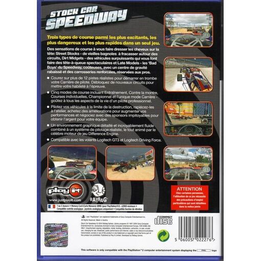 Jeu PS2 Stock Car Speedway - Version Française Complète, Très Bon état