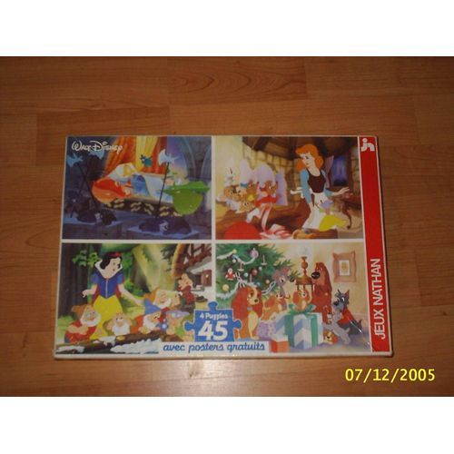 4 Puzzles Disney 45 Pieces