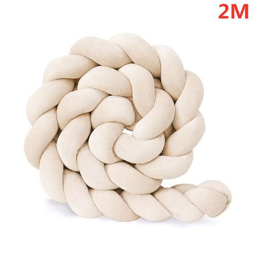 Traversin Pour Lit De Bébé,À Placer Autour,Protection Contre Les Chocs,Tresse À N?Ud,1 2 3 4m - Type Beige 2m