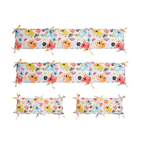 Parure De Lit En Coton Cpull,4 Pièces,Drap Imprimé Mignon,Protection Latérale Du Berceau,Accessoires De Chambre De Bébé,Protection Des Lits - Type Koala