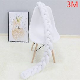 Tour De Lit Tressé Pour Bébé,Oreiller,Coussin,Protection Cpull,Décor De Chambre,/ - Type White 3m