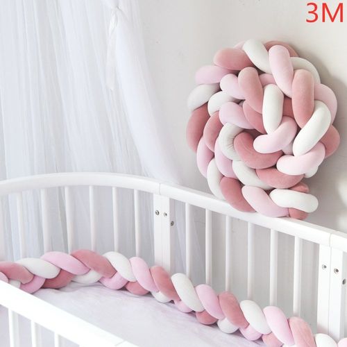 Traversin Pour Lit De Bébé,À Placer Autour,Protection Contre Les Chocs,Tresse À N?Ud,1 2 3 4m - Type 3m #B