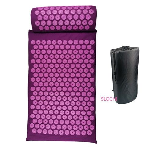 Tapis D'acupression Avec Picots Pour Massage,Yoga,Soulage Le Stress,Les Douleurs De Dos Et De Corps,Acupuncture - Type Purple Pink Series 6
