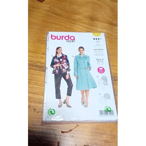 Patron De Couture Burda 6092 Veste Et Manteau Taille 34 À 44