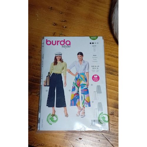 Patron De Couture Burda 6032 Pantalon Taille 34 À 44