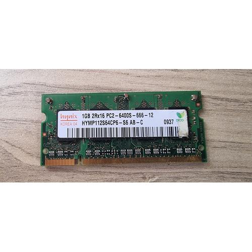 Hynix 1Go RAM PC Portable SODIMM HYMP112S64CP6-S6 AB-C DDR2 800Mhz PC2-6400S CL6