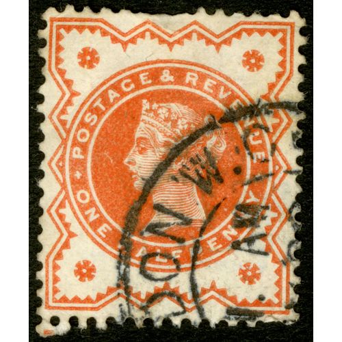 Timbre Oblitéré Angleterre, Postage & Revenue, One Half Penny