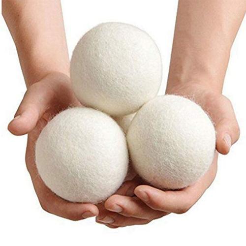 Boule d'assouplissant IkFabric pour peau sensible,sèche-linge réutilisable,accessoires pour machine à laver domestique,laine naturelle - Type 3pcs