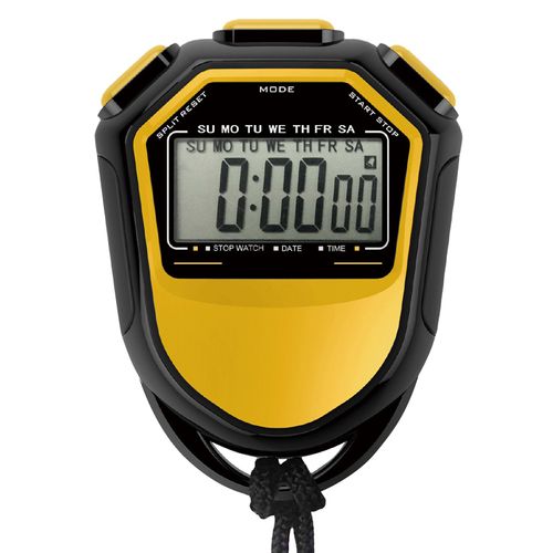 Chronomètre Numérique Lcd Étanche Avec Sangle Pour La Natation,La Course,L'entraînement De Football,La Minuterie De Détermination,Le Chronographe,Le Compteur De Sport - Type Yellow #A