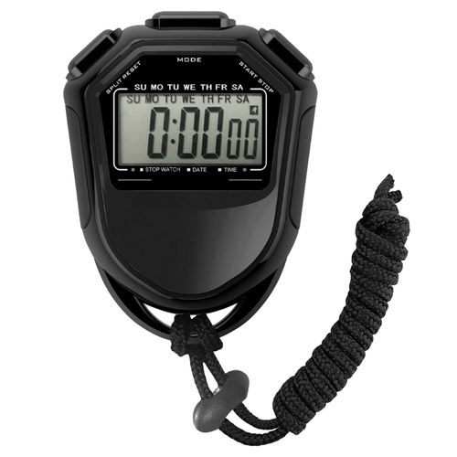 Chronomètre Numérique Lcd Étanche Avec Sangle Pour La Natation,La Course,L'entraînement De Football,La Minuterie De Détermination,Le Chronographe,Le Compteur De Sport - Type Black #B
