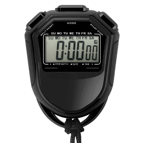 Chronomètre Numérique Lcd Étanche Avec Sangle Pour La Natation,La Course,L'entraînement De Football,La Minuterie De Détermination,Le Chronographe,Le Compteur De Sport - Type Black #C