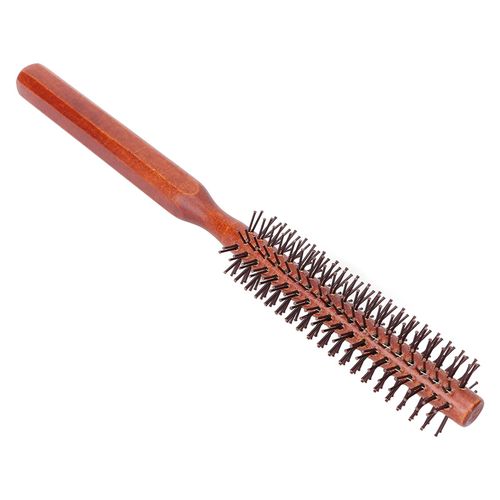 Brosse À Cheveux Ronde Unisexe,Rouleau À Friser,Petite Brosse En Bois,Séchage Par Soufflage,Usage Domestique 