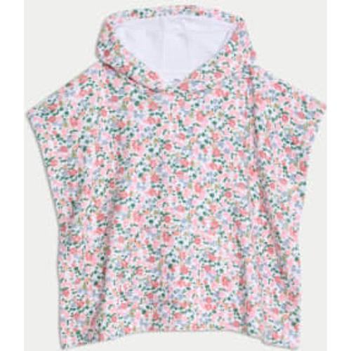 Poncho 100 % Coton Éponge À Petites Fleurs (Jusqu'au 26 Mois) - Multicolore