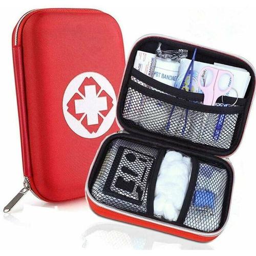 Trousse De Premiers Secours, Mini Boîte Médicale, Complète Pour Voiture, Voyage, Bureau, Randonnée, Sport, Maison, Entreprise (Rouge) Zhuoxuan 