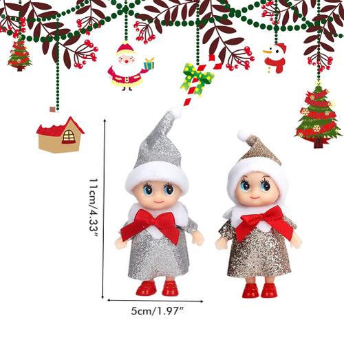 Lot De 4 Poupées Elfes De Noël Pour Bébé, Petites Poupées Elfes De Noël, Jouets Pour Bébé Elfes, Cadeau De Noël Pour Enfants