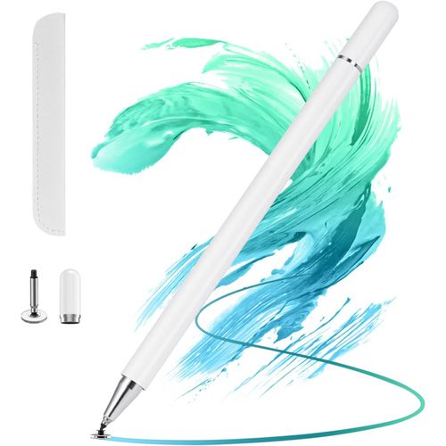 Stylet Tactile Magnétique 2 En 1, Stylet Pour Écrans Tactiles Pour Tablette, Ipad Mini, Ipad Pro, Ipad Air, Smartphone, Samsung (Avec 1 Pointe, 1 Étui Pour Stylo, 2 Capuchons)