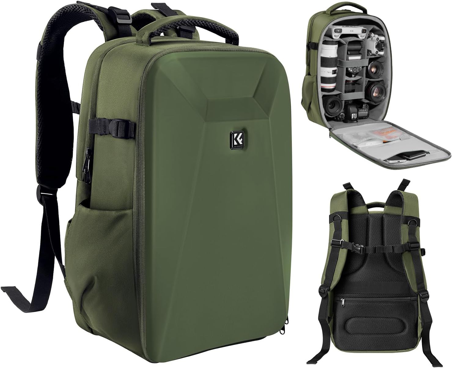 Sac À Dos Rigide Pour Appareil Photo Reflex Numérique Avec Compartiment Pour Ordinateur Portable De 15 À 15,6 Pouces, Étui Étanche Compatible Avec Drone Canon/Nikon/Sony/Dji Mavic-Vsdugshfgsdgu