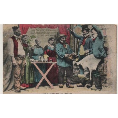 Carte Postale Annee 1920 N° 233 - Theme Folklore Traditions Ebaudes En Bresse Carte Ecrite
