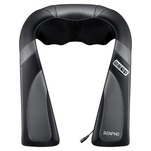 Masseur Cervical Renpho U-Neck Go Snm067 - Massage Shiatsu Chauffant, Pour Dos Cou Épaules - Sac De Transport Fourni - Noir