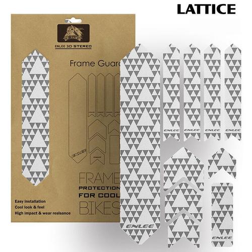 Autocollants Amovibles Anti-Rayures Pour Cadre De Vélo De Route Et Vtt,Stickers,Colle,Protection,Résistant Aux Chocs - Type Lattice