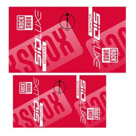 Autocollants De Choc Arrière Pour Rock Shox 2021,Décalcomanie De Remplacement,Peinture De Protection,Impression Jet De Vinyle,Sidluxe Ultieme - Type Red