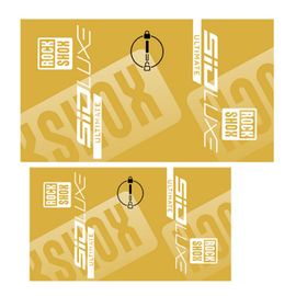 Autocollants De Choc Arrière Pour Rock Shox 2021,Décalcomanie De Remplacement,Peinture De Protection,Impression Jet De Vinyle,Sidluxe Ultieme - Type Gold