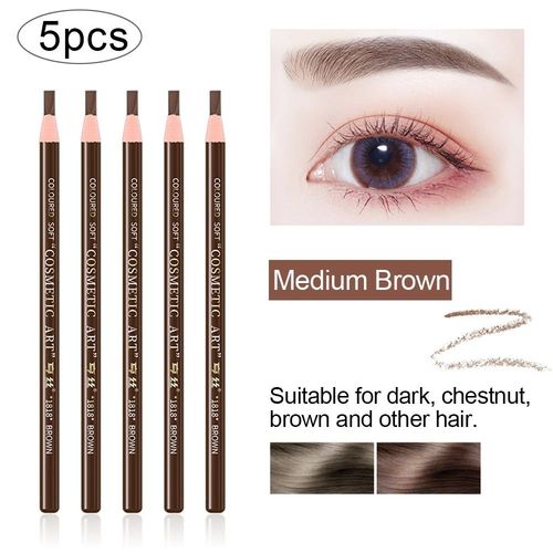 Crayon De Microblading Professionnel En Continu",Rehausseur De Sourcils,Tatouage,Teinte Artistique,Waterproof,Cosm¿¿Tique,"5 Pi¿¿Ces - Type 5pcs Medium Brown 
