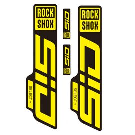Rockshox Sid Select-Autocollants De Fourche Avant En Vinyle Transparent,Décalcomanies De Protection Pour Vtt Astronomique,Peinture De Vélo De Montagne - Type Black Bottom Yellow