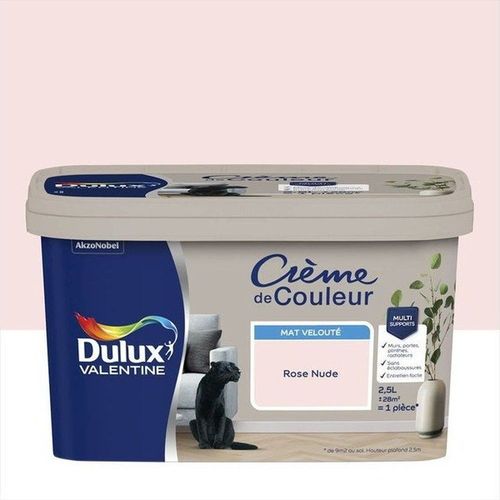 Peinture Crème De Couleur Dulux Valentine mat rose nude 2 5L